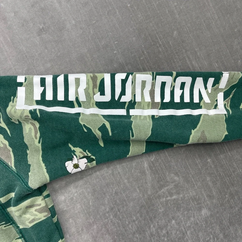 Jordan Kids Large 12-13 Green Camo Pullover Hoodie Sweatshirt Athletic‎